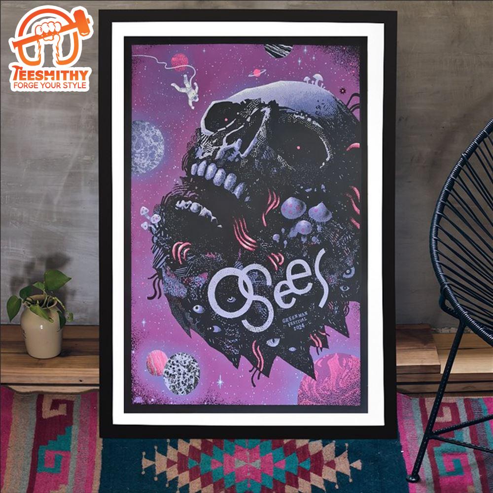 The Osees Band Green Man Festival 24 Poster Canvas