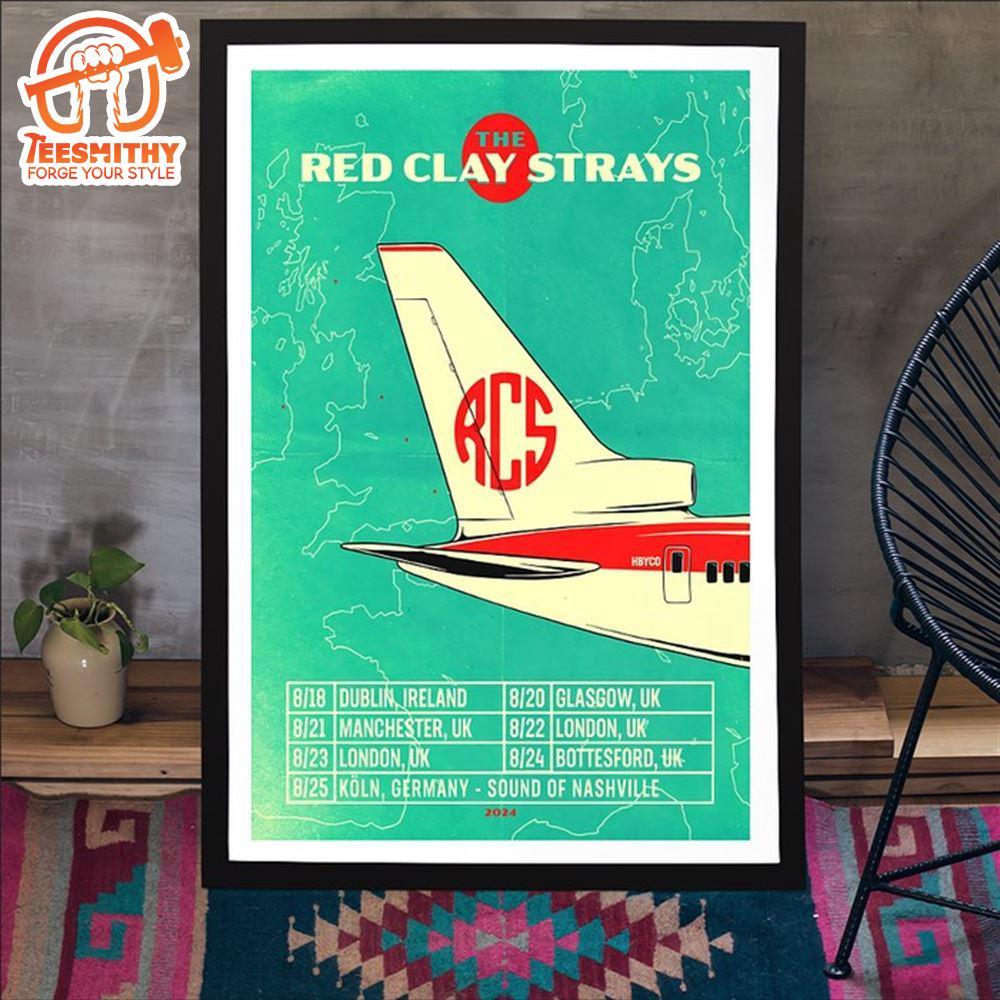 The Red Clay Strays X Soundwaves Creative Tour August 2024 Poster Canvas