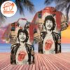 The Rolling Stones Mick Jagger Art Hawaiian Button Up Shirts