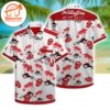 The Rolling Stones Red And White Hawaiian Button Up Shirts