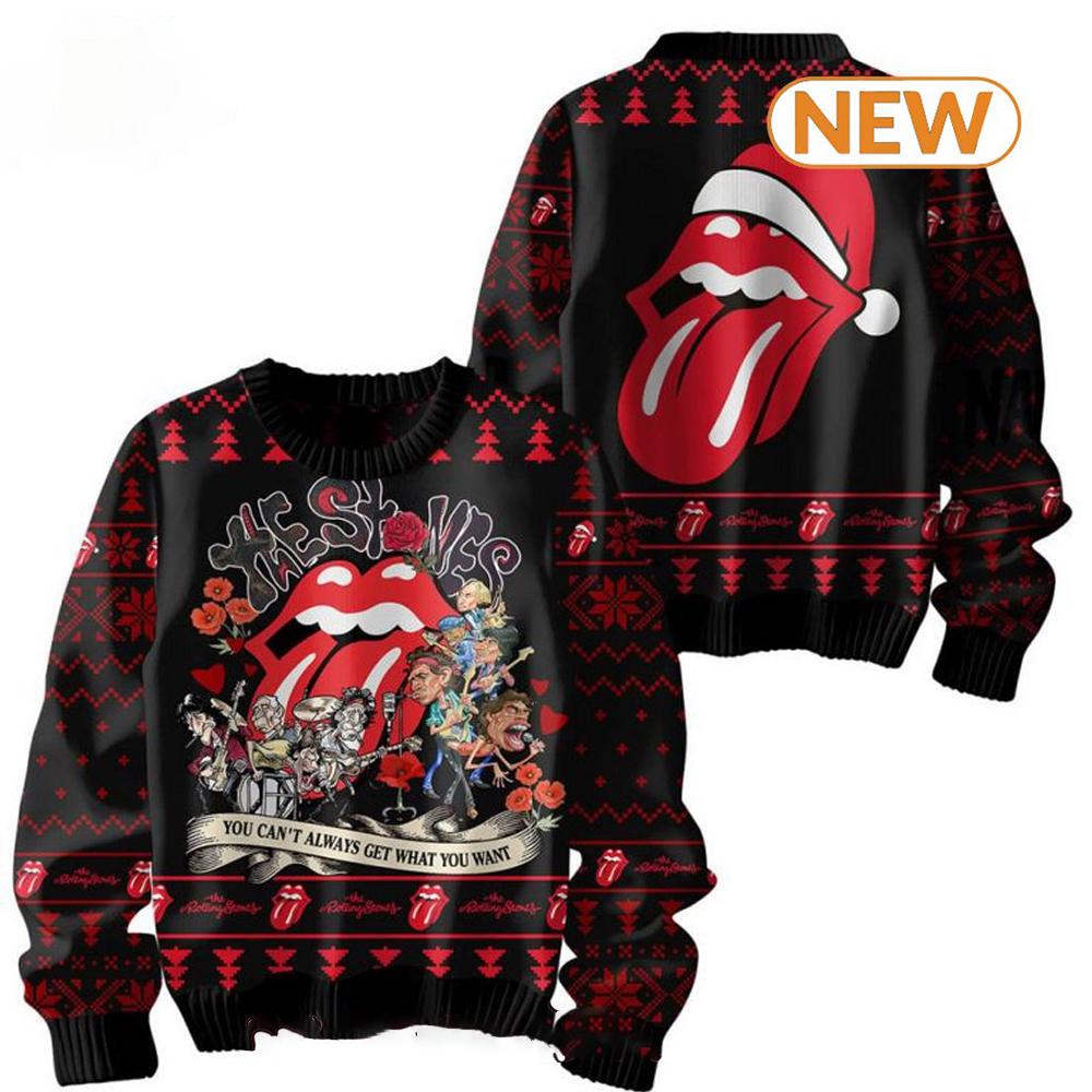 The Rolling Stones  Ugly Christmas Sweater Shirt, Sweatshirt