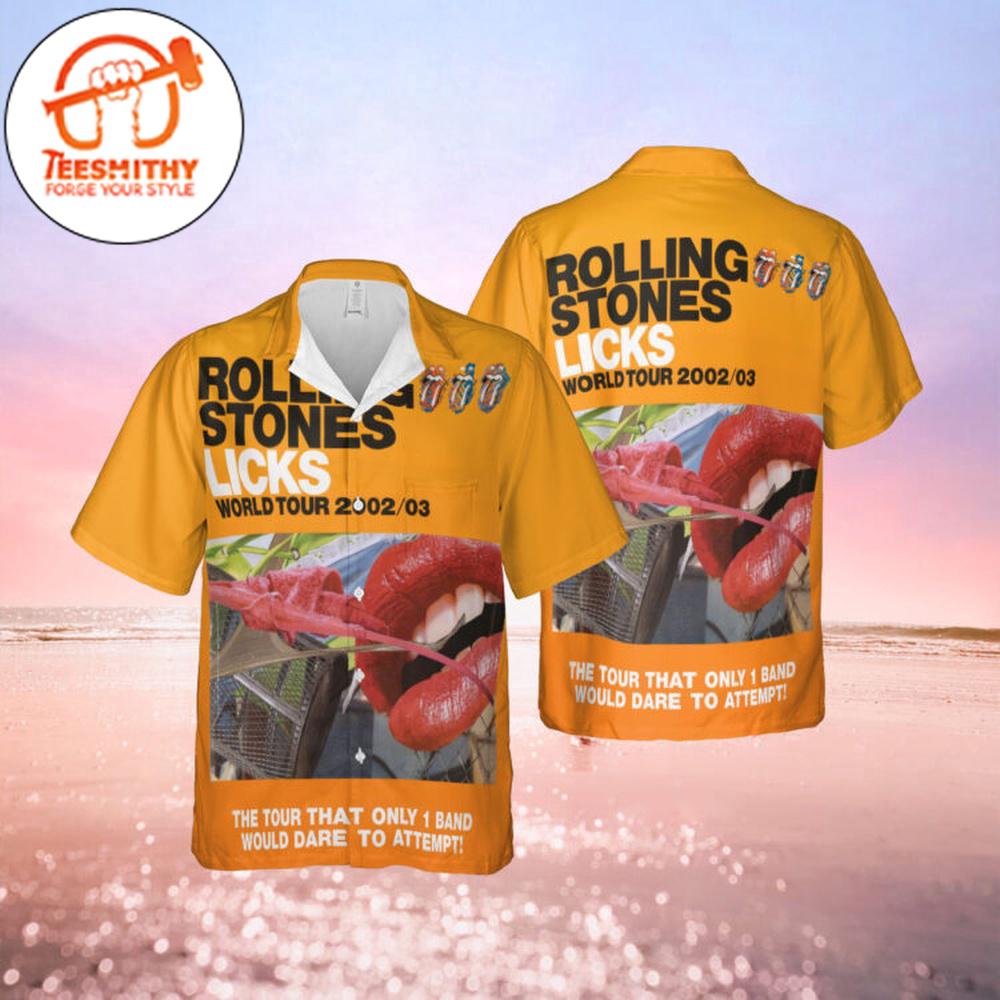 The Rolling Stones World Tour 0203 Hawaiian Button Up Shirts