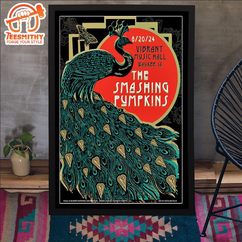 The Smashing Pumpkins Aug 20 2024 Vibrant Music Hall In Waukee IA Poster Canvas