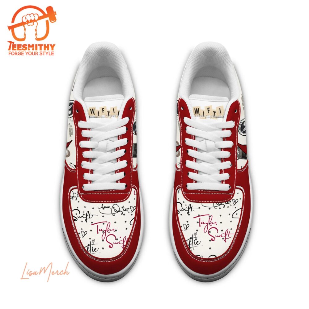 The Tortured Poets Department Taylor Swift Red AF1 Shoes Air Force 1