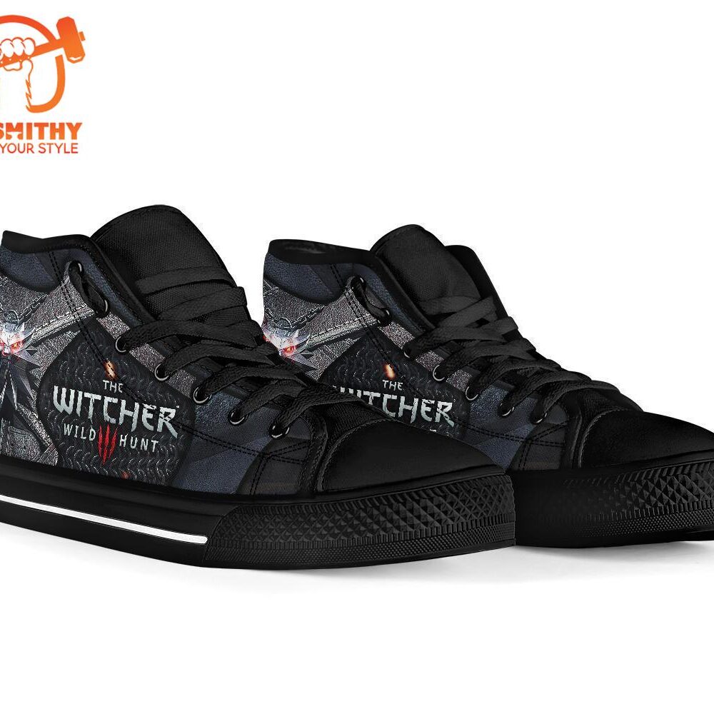 The Witcher Wolf High Top Shoes Gift Idea