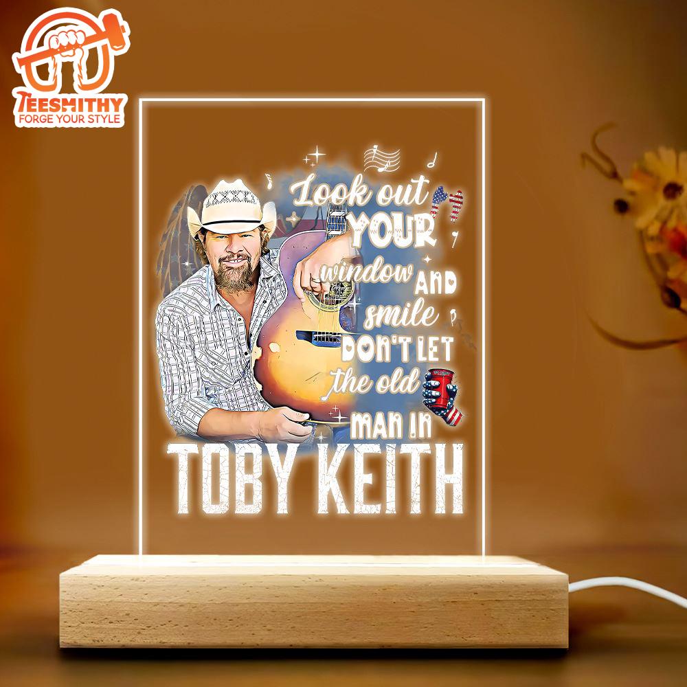 Toby Keith Led Light With Wooden Base Gift Christmas