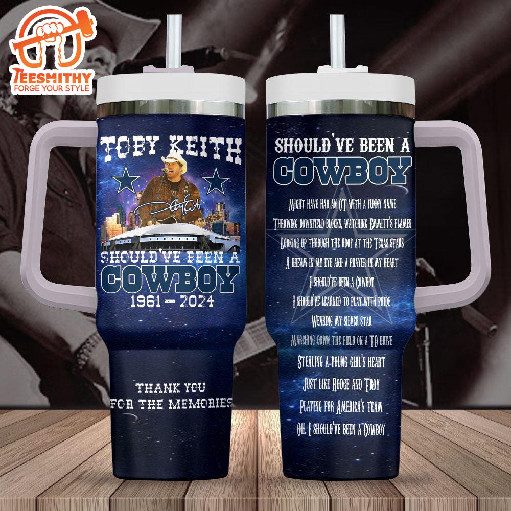 Toby Keith x Dallas Cowboys 40oz Stanley Tumbler For Fan Gift Christmas