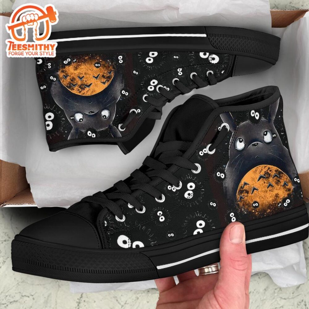 Totoro Sneakers Ghibli Hight Top Shoes Custom Idea