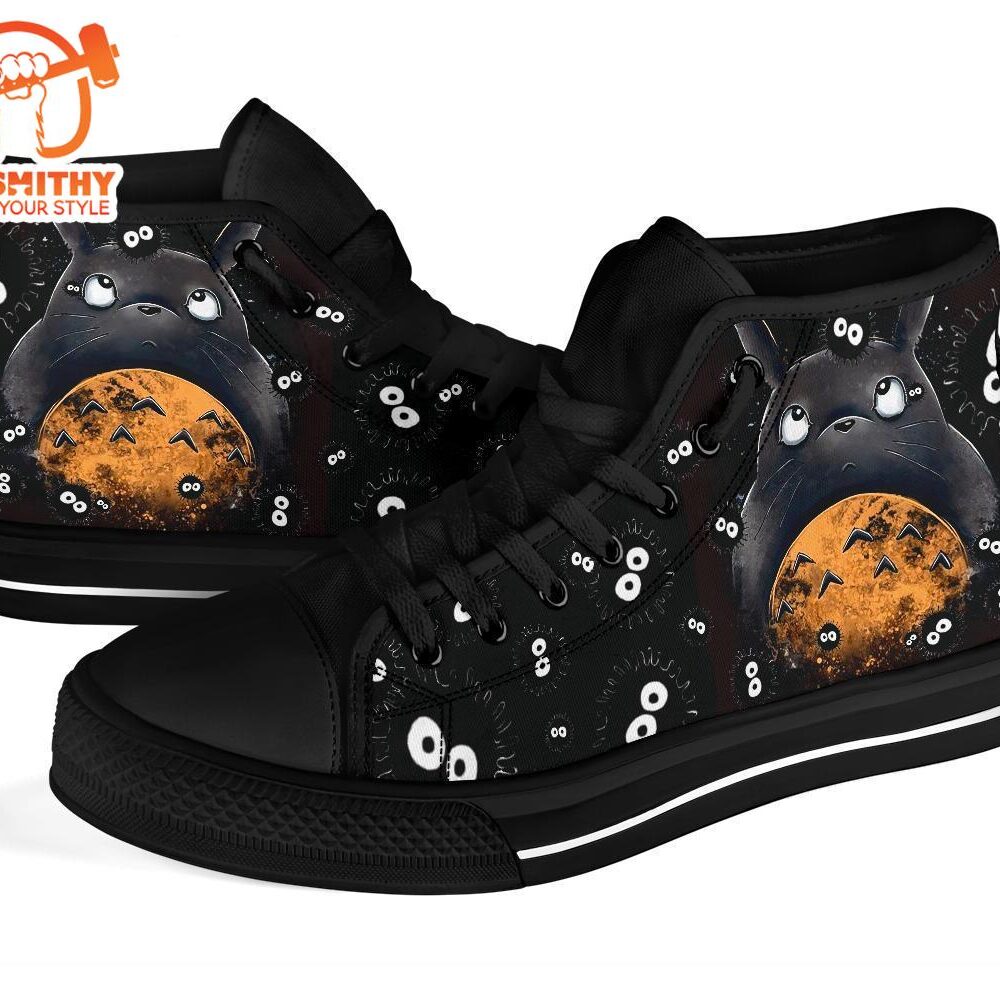 Totoro Sneakers Ghibli Hight Top Shoes Custom Idea