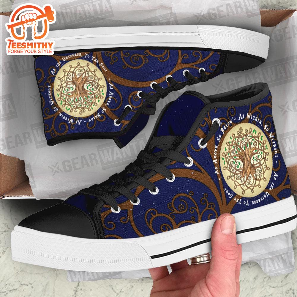 Tree Of Life High Top Shoes Custom