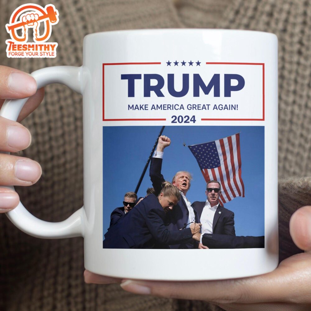 Trump Fight Never Surrender Coffee Mug