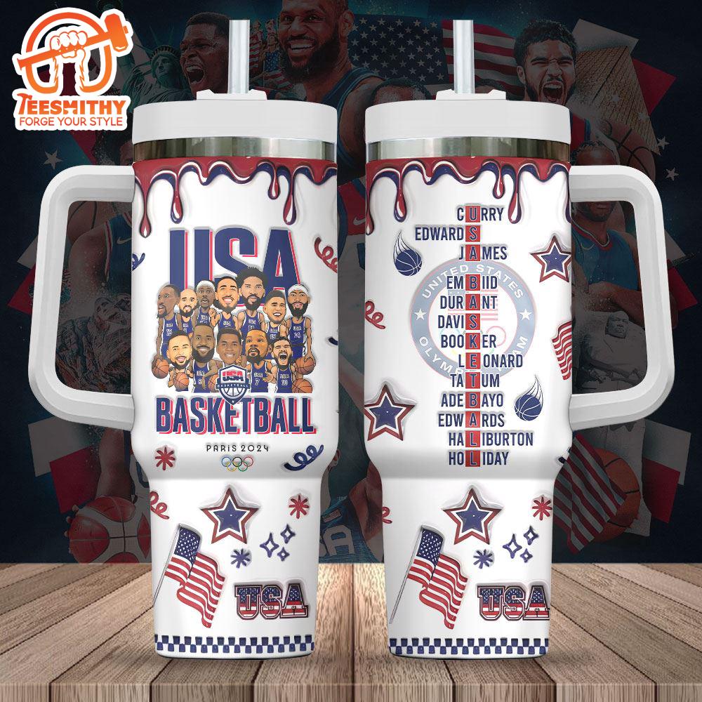 United States Men’s National Basketball Team 40oz Stanley Tumbler For Fan Gift Christmas