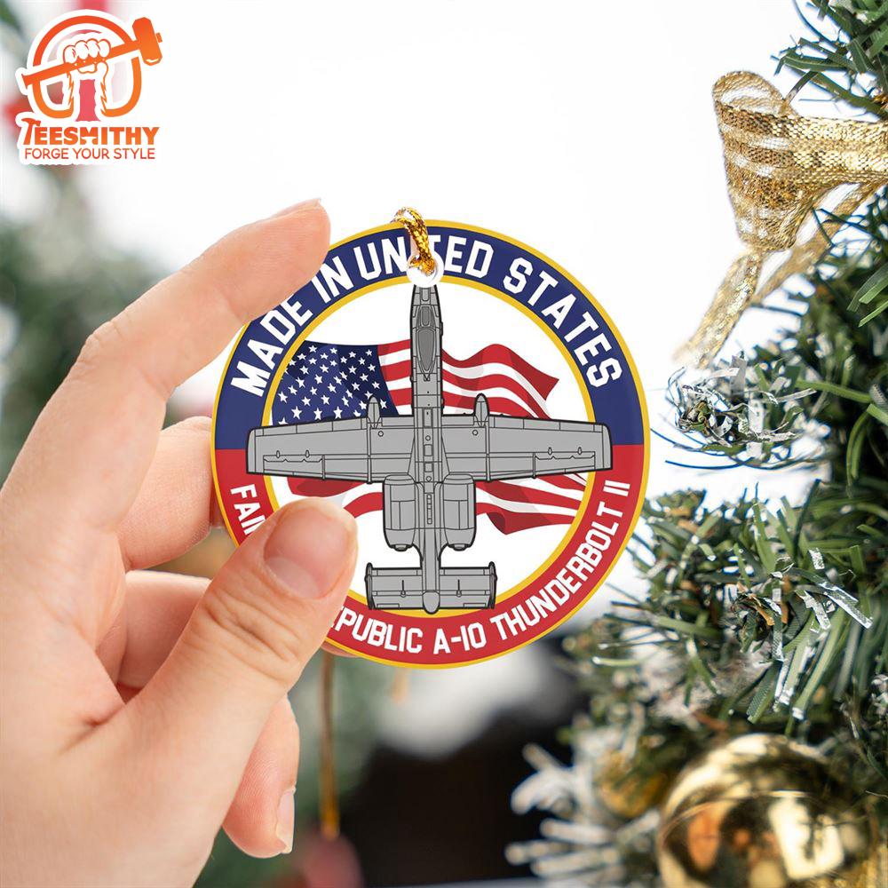 Christmas 2024  US Air Force Fairchild Republic A-10 Thunderbolt II Warthog Ceramic Ornament