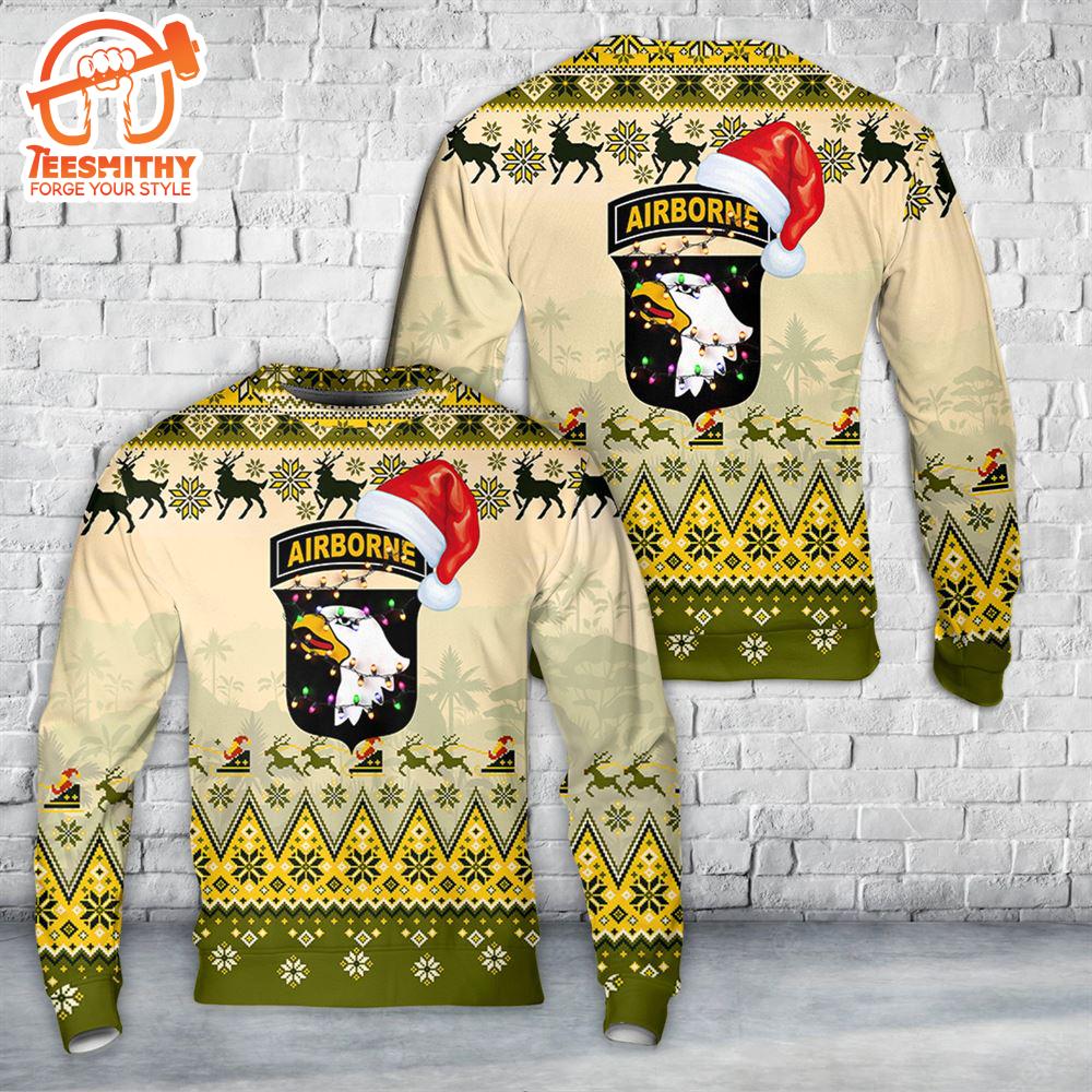 US Army 101st Airborne Division Christmas Sweater  Gift Christmas