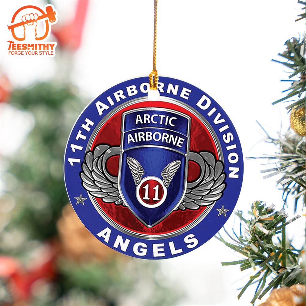 Christmas 2024  US Army 11th Airborne Division Ceramic Ornament