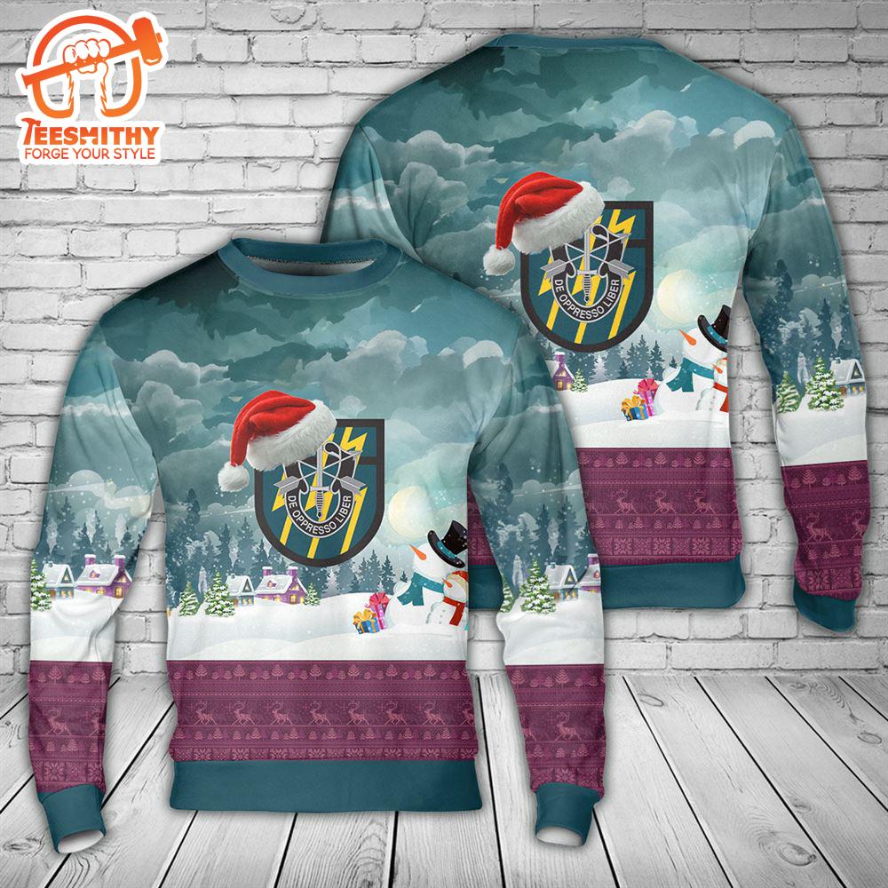 US Army 12th Special Forces Group (12th SFG) Christmas Sweater  Gift Christmas