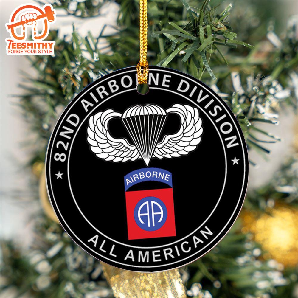 Christmas 2024  US Army 82nd Airborne Ceramic Ornament