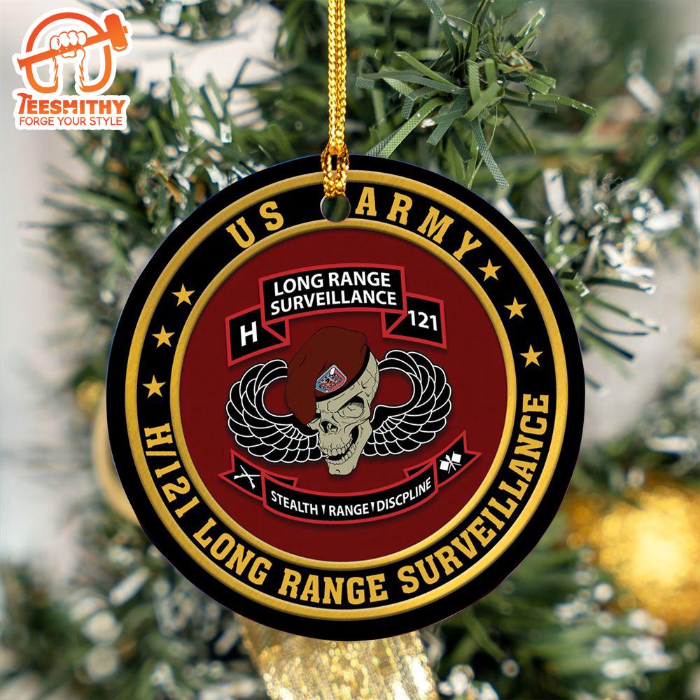 Christmas 2024  US Army H121 Long Range Surveillance Christmas Ceramic Ornament