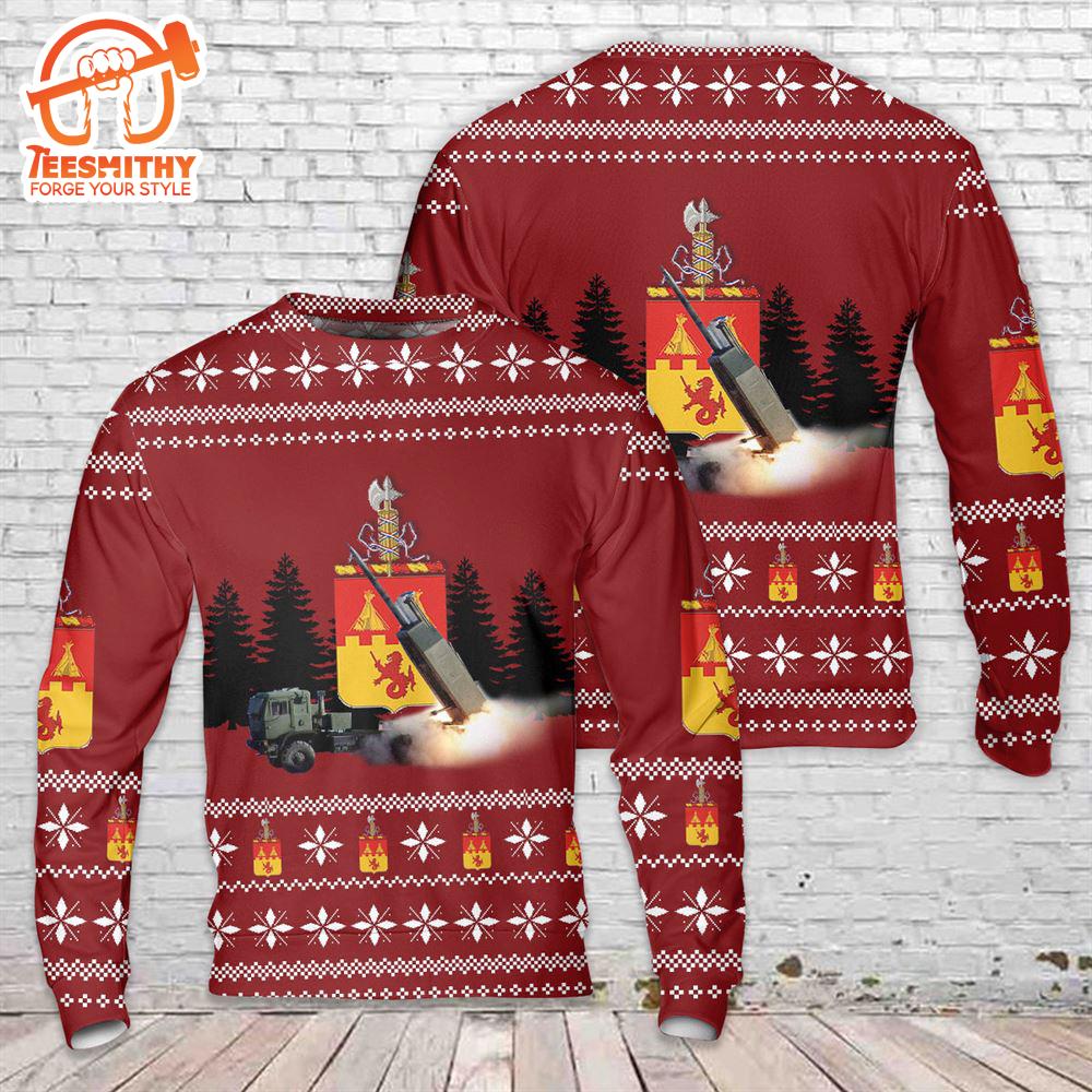 US Army M142 HIMARS 157th Field Artillery Regiment Of Colorado Army National Guard Christmas Sweater  Gift Christmas