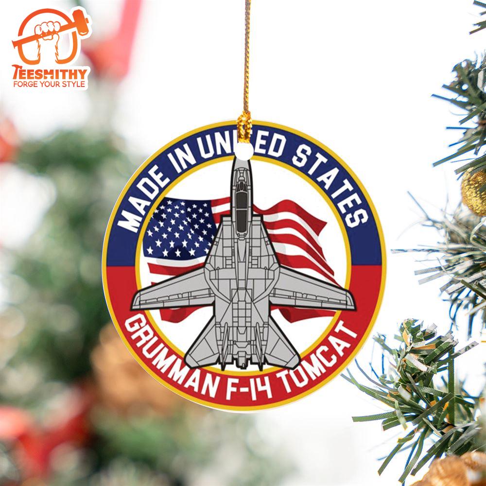 Christmas 2024  US Navy Grumman F-14 Tomcat Ceramic Ornament