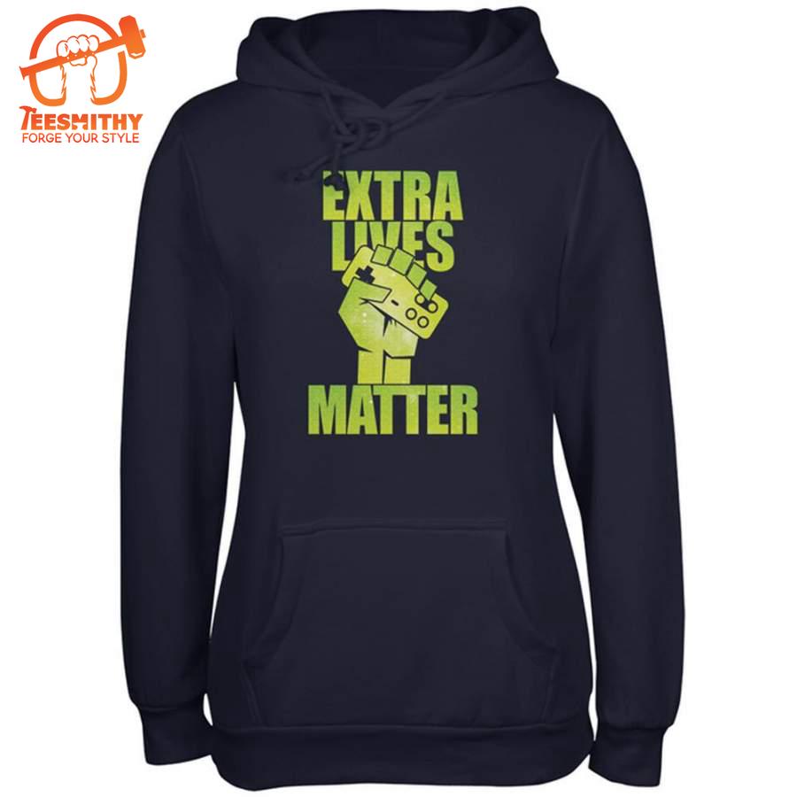 Video Games Extra Lives Matter Juniors Soft Hoodie