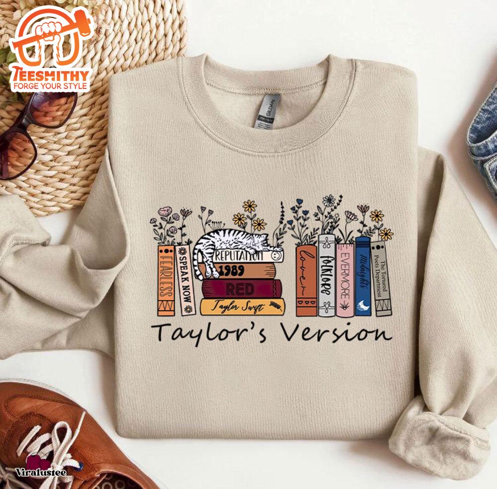 Vintage Taylor Swift Eras Tour Album Taylor’s Version Sweatshirt, Eras Tour Shirt – Viralustee