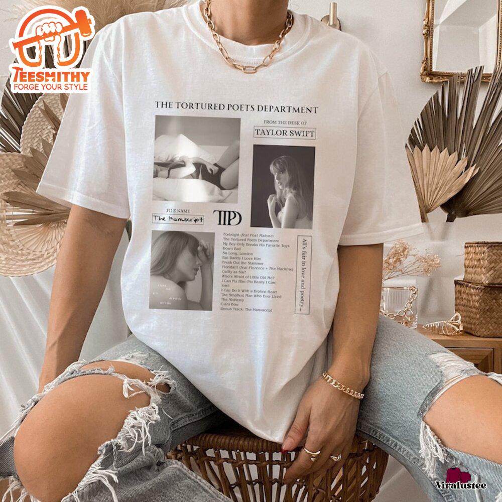 Vintage Taylor Swift The Tortured Poets Department Shirt, The Tortured Poets Department Merch