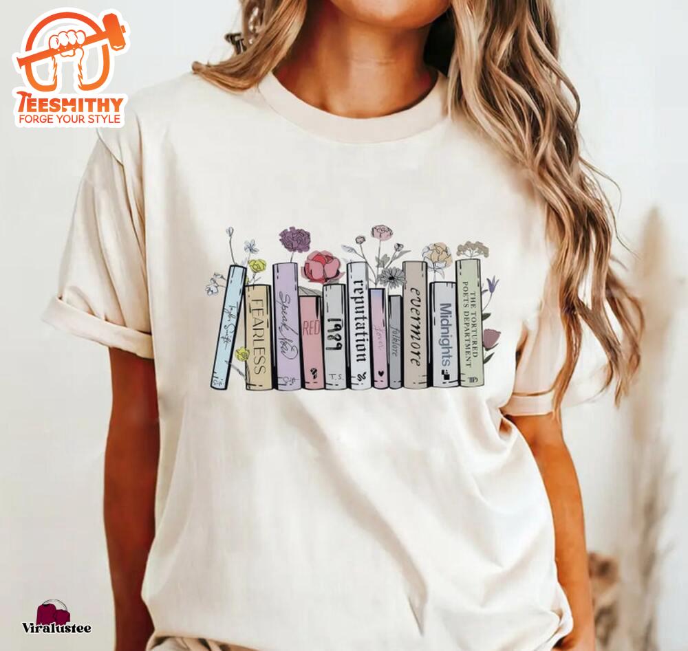 Vintage Taylor’s Version All Albums As Books Shirt, Ttpd Taylor Swift T Shirt , Gift For Book Lovers,