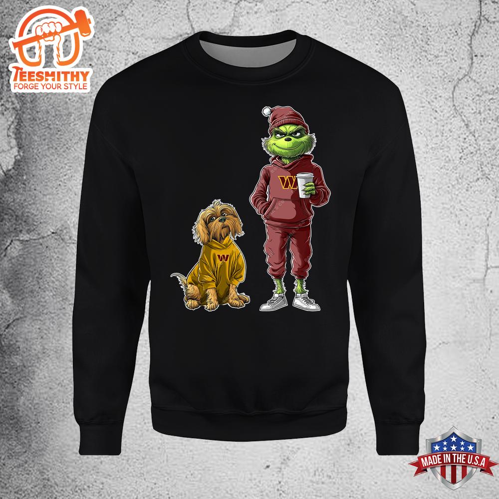 Washington Commanders Grinch Christmas Football Sweatshirt