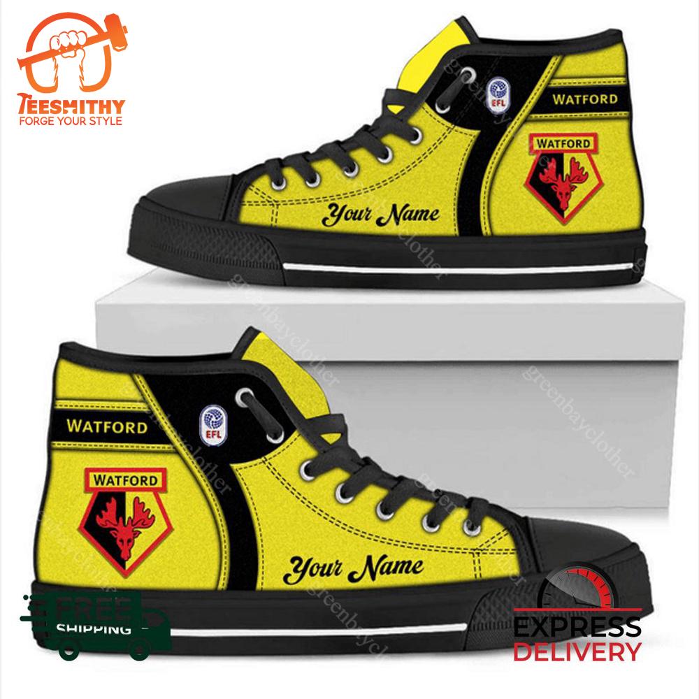 Watford Personalzied High Top Canvas Shoes