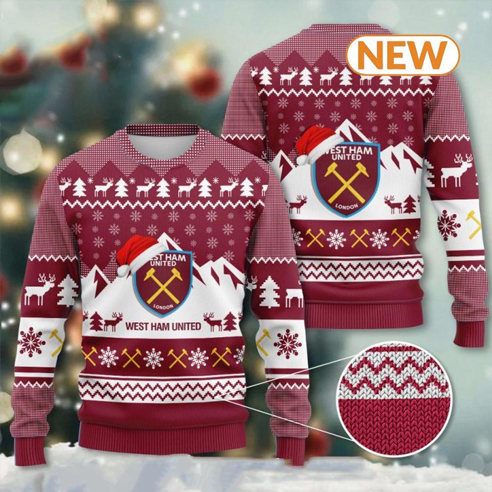 West Ham United FC  Ugly Christmas Sweater Shirt, Sweatshirt