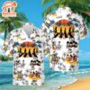 White Beatles Hawaiian Shirt with Cartoon Band Members