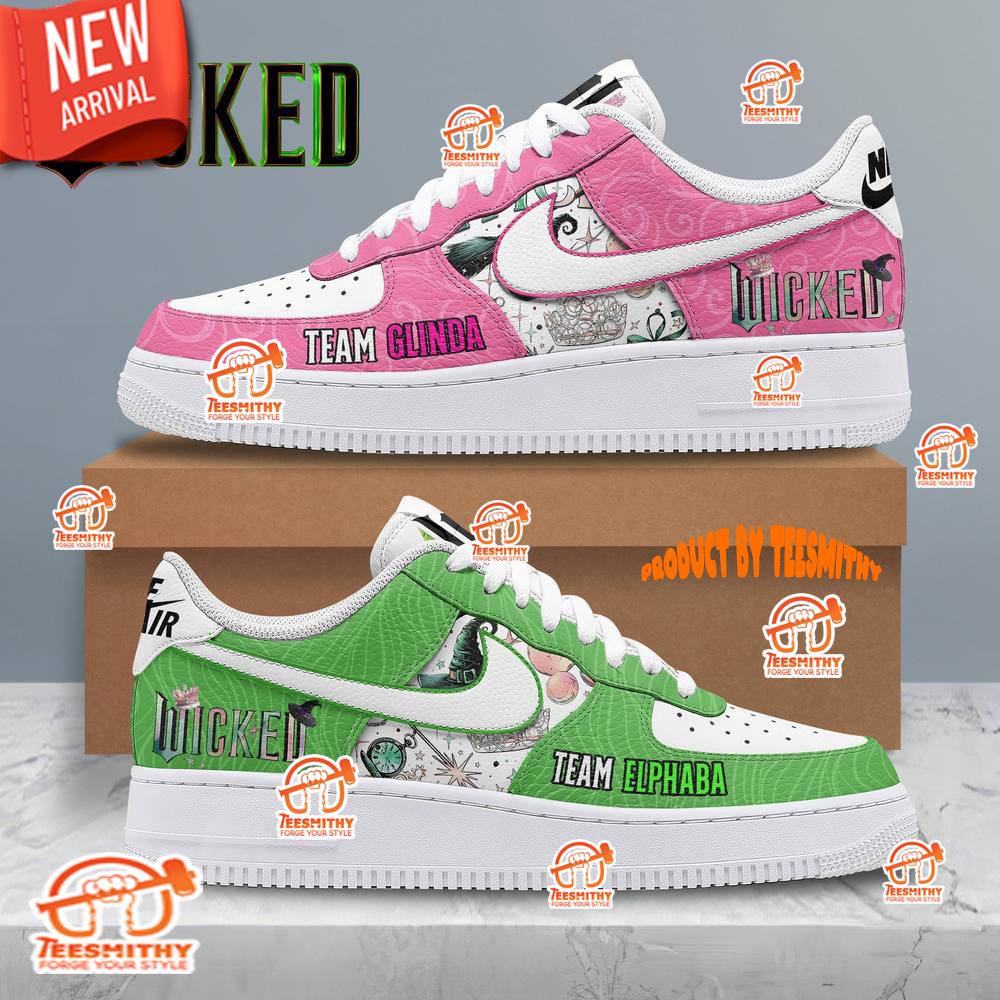 Wicked Opposite Pink Green Limited Edition Air Force 1 Shoes