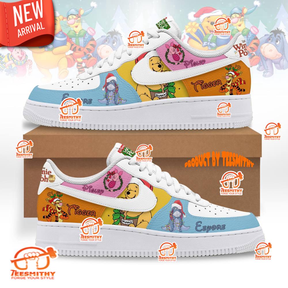 Winnie The Pooh Disney Movie Christmas Limited Edition Nike Air Force 1 Shoes