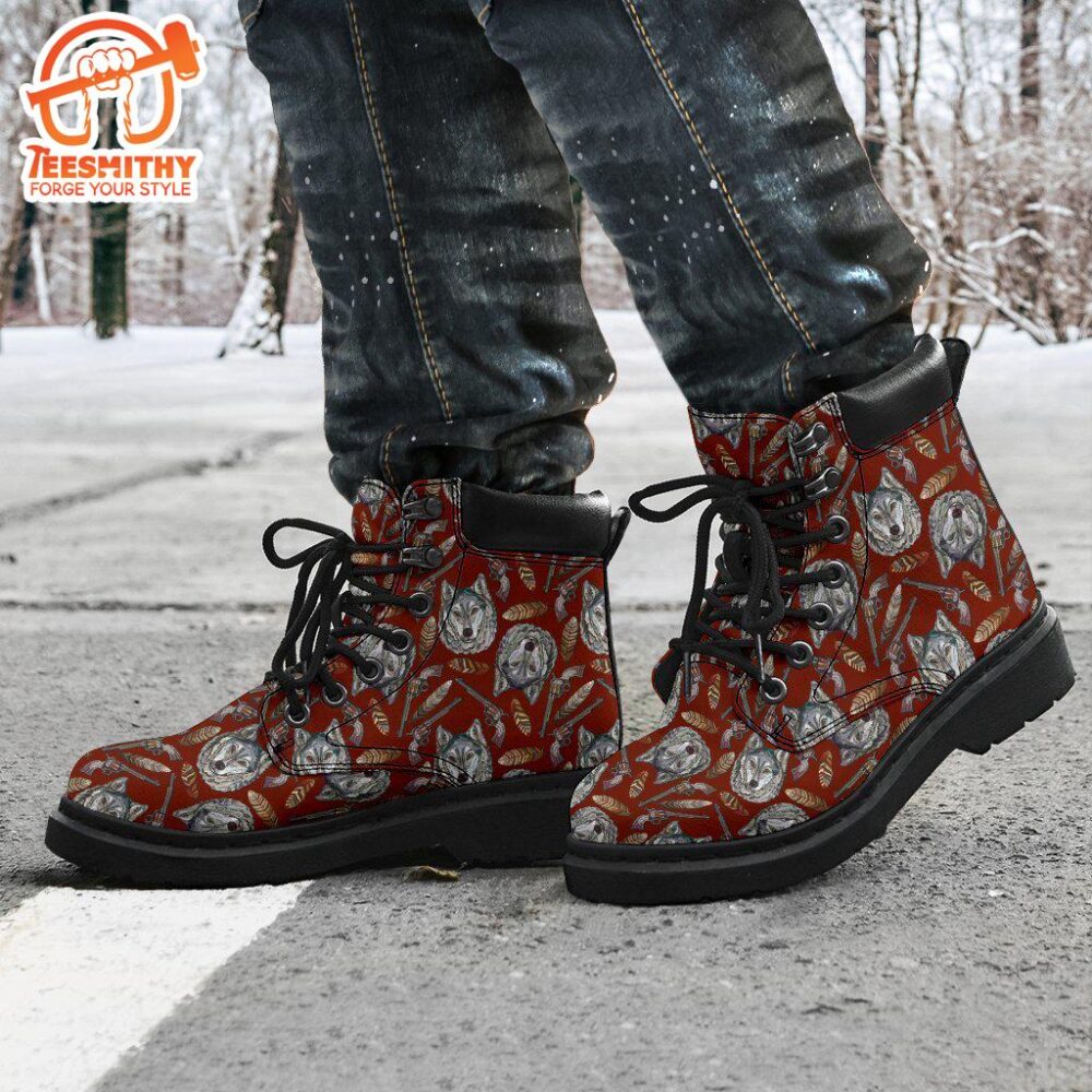 Wolf Boots Animal Custom Shoes Funny For Wolf Lover