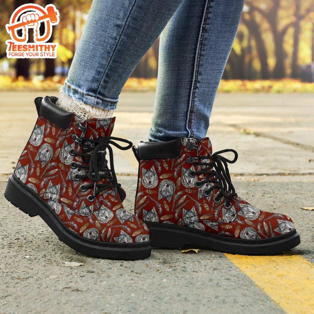 Wolf Boots Animal Custom Shoes Funny For Wolf Lover