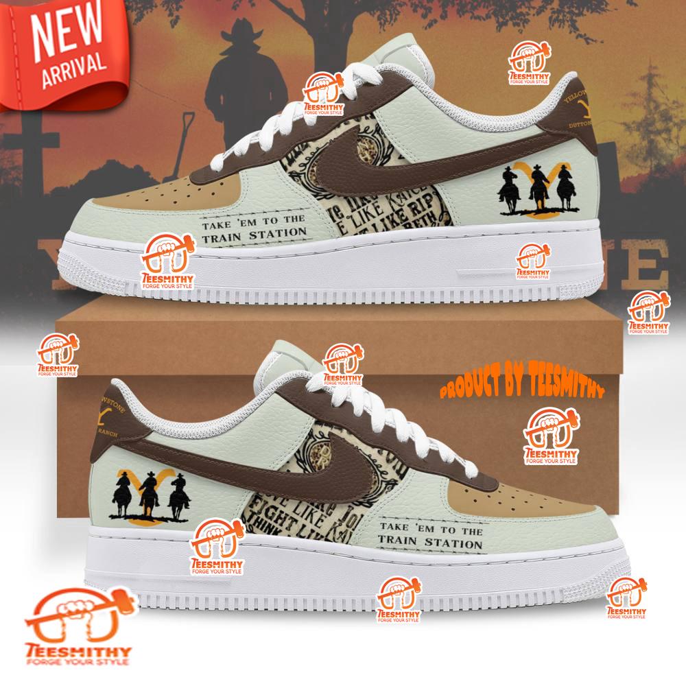 Yellowstone Train Station Limited Edition Nike Air Force 1 Shoes